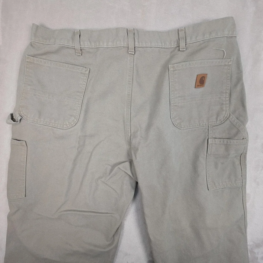 Carhartt‎ Pants Mens 44x30 Tan B11 Loose Original Fit Canvas Workwear Dungaree